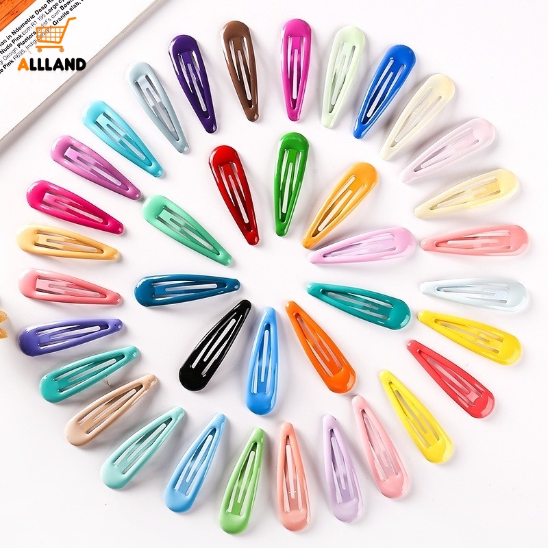 Set 5/10/20/30/40 Kẹp Tóc Hình Giọt Nước Màu Sắc Ngọt Ngào Cho Bé Gái