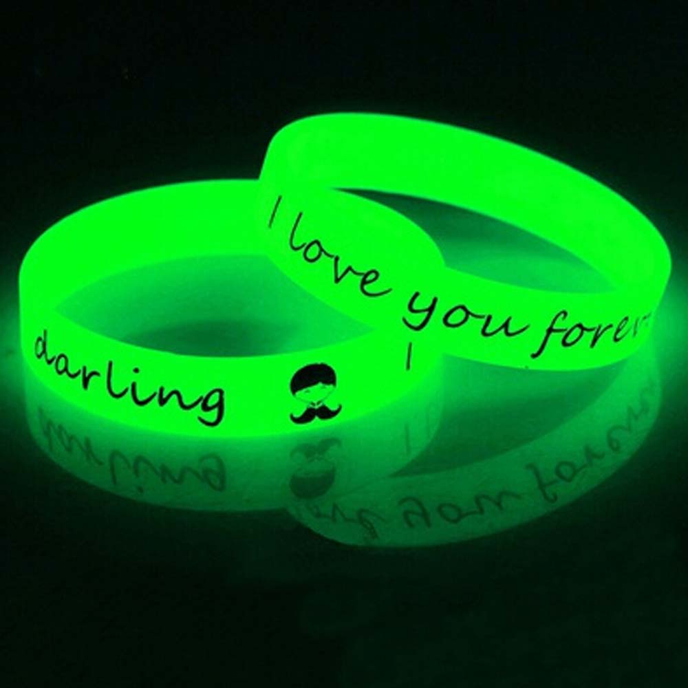 Set 1/5/10 Vòng Tay Silicon Phát Sáng Trong Bóng Tối Thời Trang Cho Nam Và Nữ