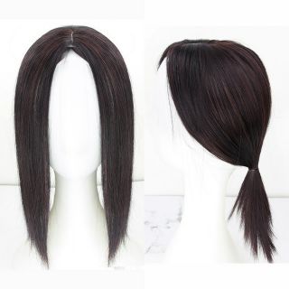 Tóc mái che hói mái dài hình thật tóc giả phủ dệt kim