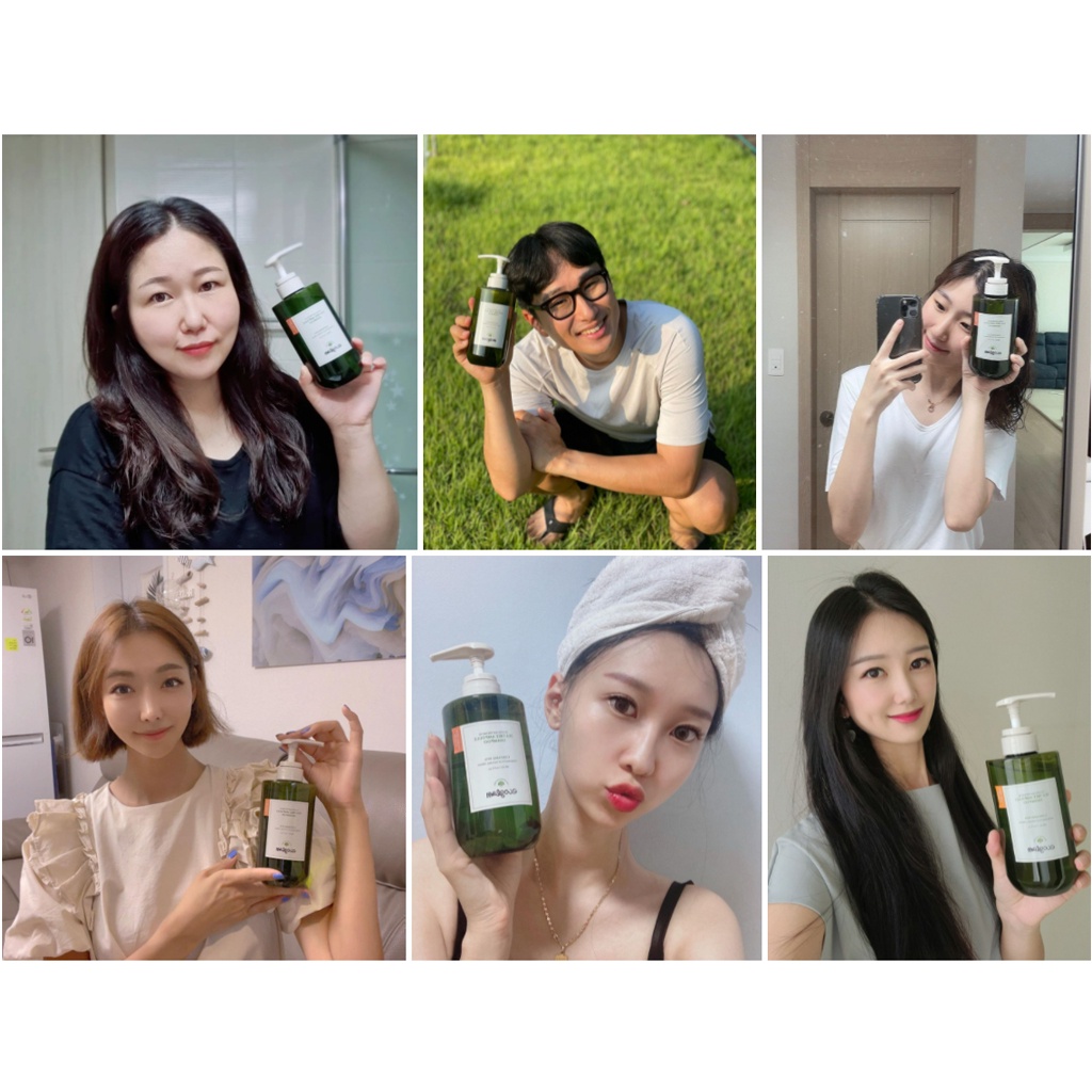 Ecoglam Dầu gội thực phẩm chức năng giảm rụng tóc tea tree ampoule cao cấp mới 500ml