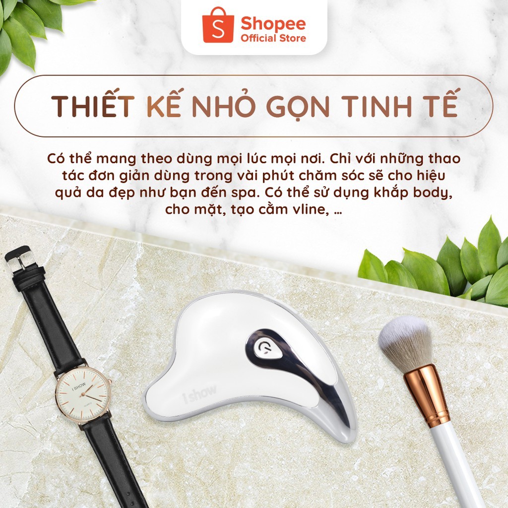 Máy Massage Nâng Cơ Mặt ISHOW Làm Từ Hợp Kim Cao Cấp Đánh Bay Chảy Xệ Giúp Thon Gọn Giảm Mờ Thâm Nám [ TẶNG 1 ĐỒNG HỒ ]