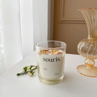 Nến thơm Lilac - Nến thơm handmade thiên nhiên - Decor hoa khô nhuyễn