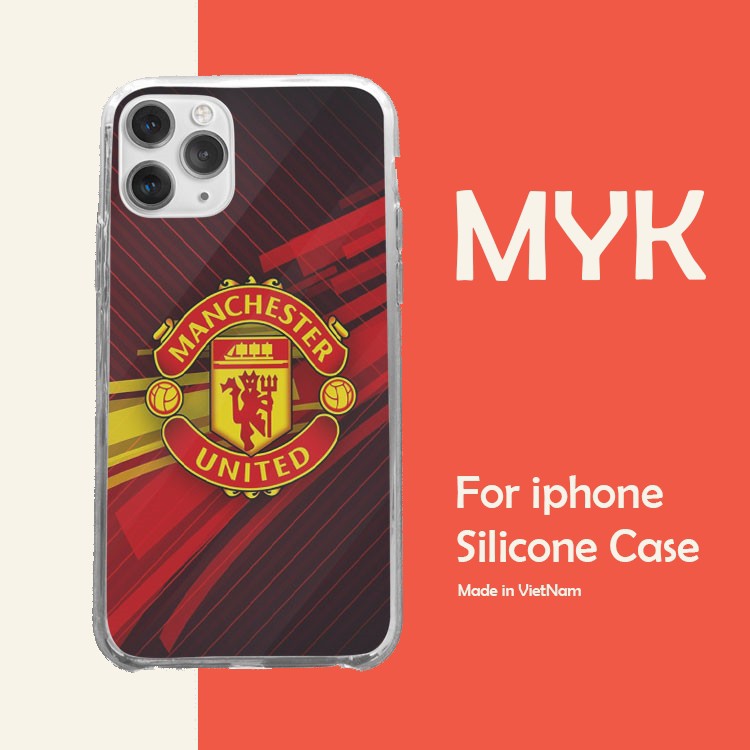 Ốp lưng logo CLB Manchester United vàng đỏ cho Iphone 5 6 7 8 Plus 11 12 Pro Max X Xr 97