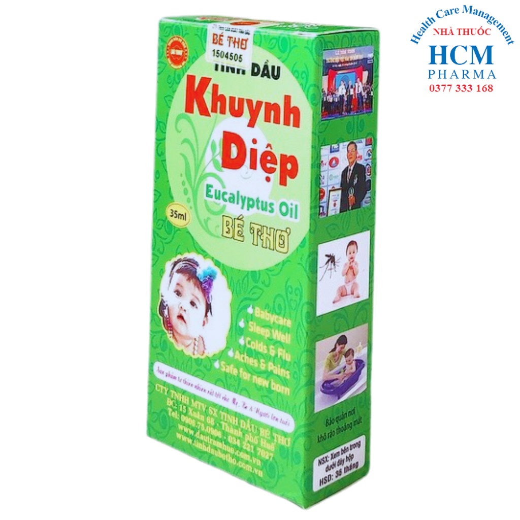 Tinh dầu khuynh diệp cho Bé Thơ chai 35 ml giúp bé ngủ ngon thông mũi HCM16