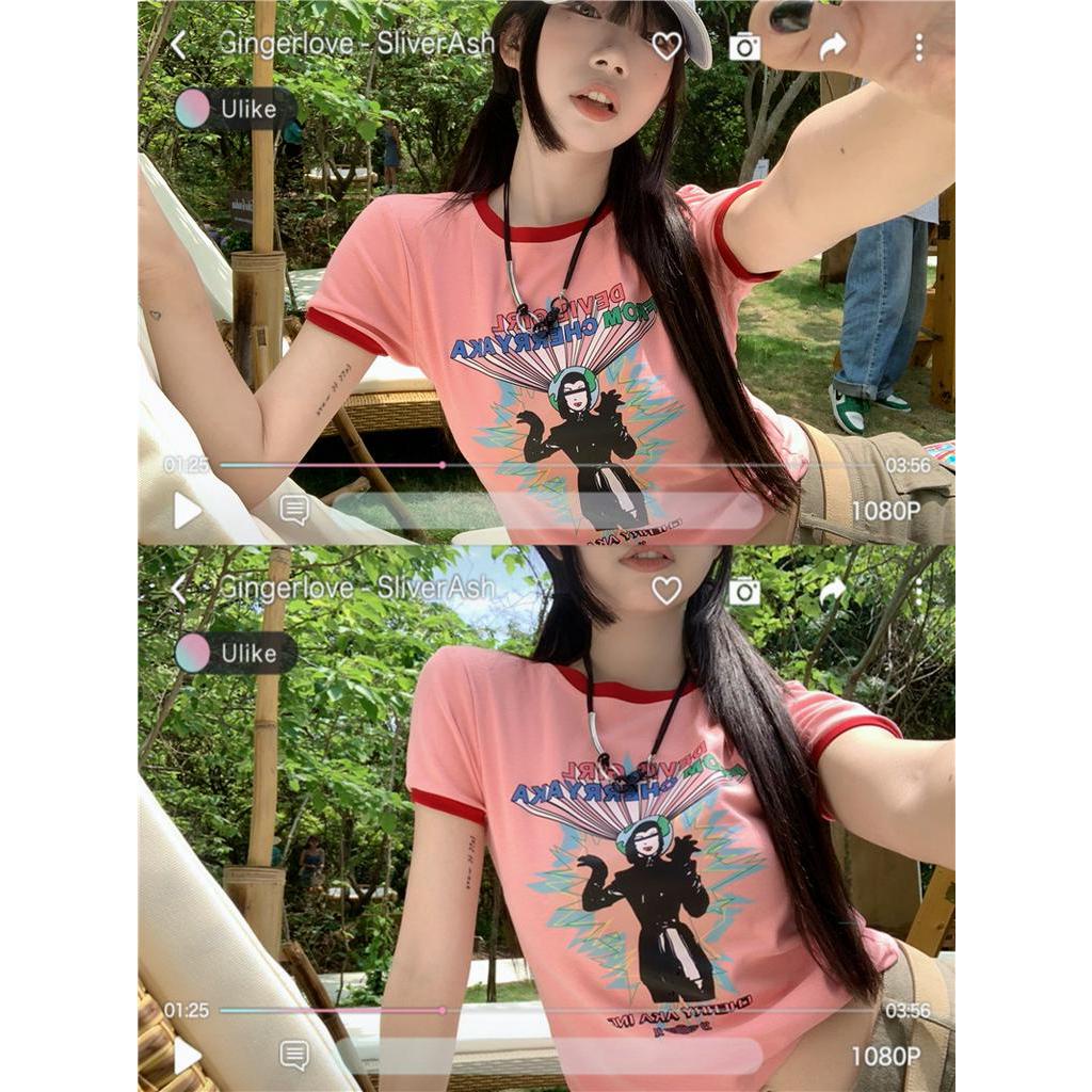 Áo Thun Ngắn Tay Phong Cách Retro Mỹ 53679