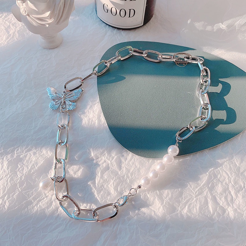 1 Vòng Cổ Choker Mặt Hình Bướm Thanh Lịch Cho Nữ