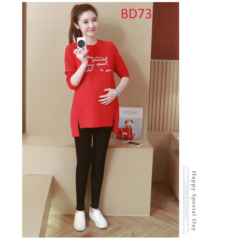 Bộ bầu và sau sinh màu đỏ đẹp nổi bật, hàng cao cấp, mã BD73