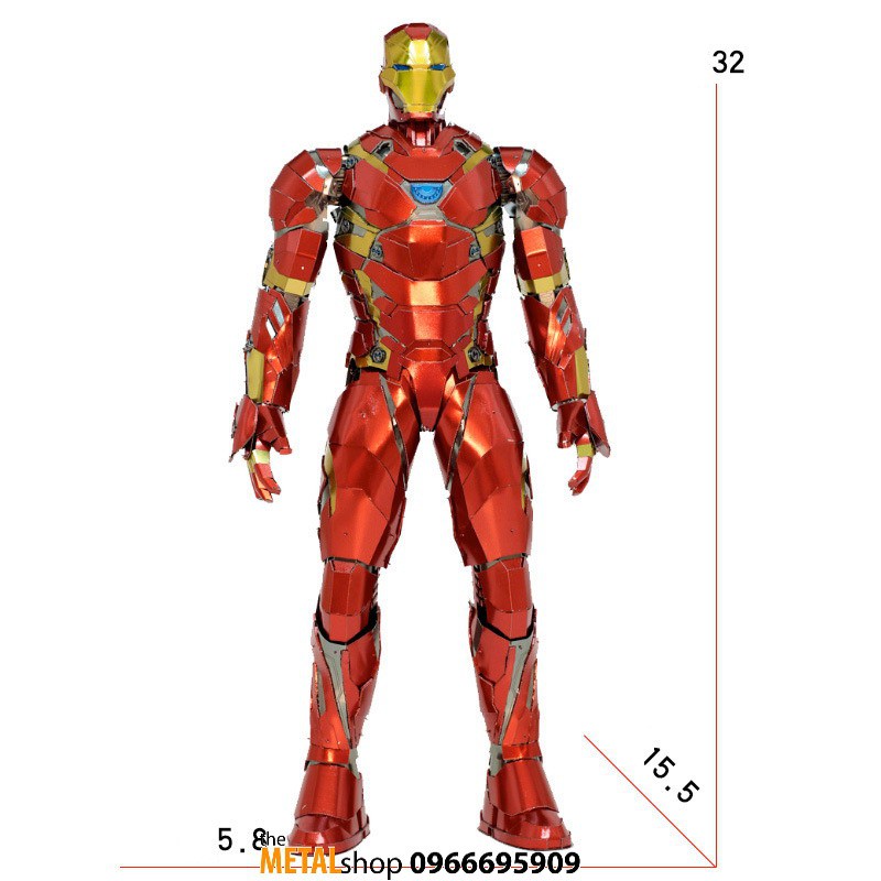 mô hình lắp ráp kim loại iron man mark 46 (mẫu lớn)