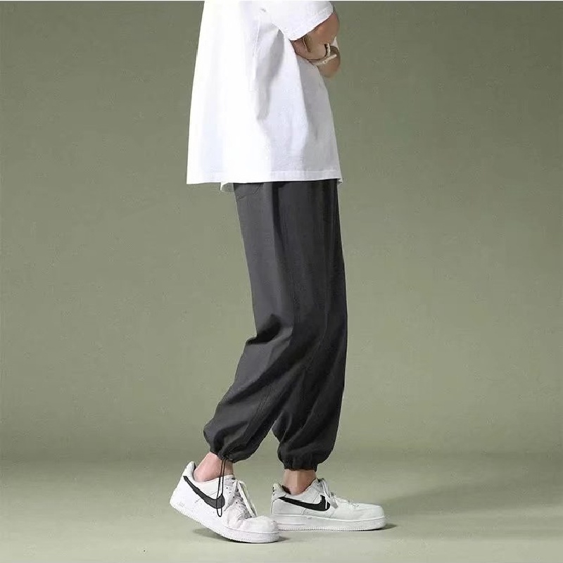 Quần Dài Lưng Thun Ống Rộng Phong Cách Hip Hop Cho Nam