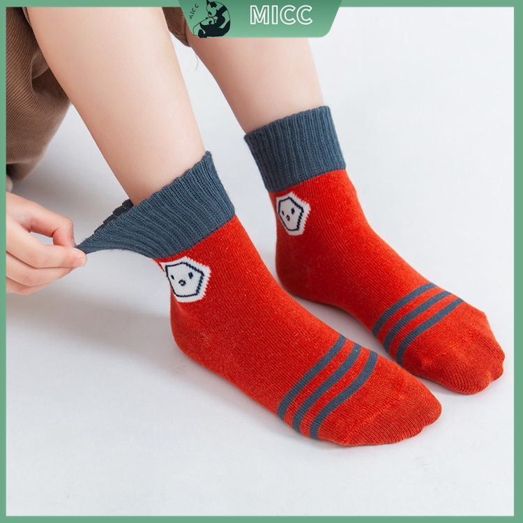 Set 5 đôi tất cotton dễ thương cho bé trai từ 1-12 tuổi