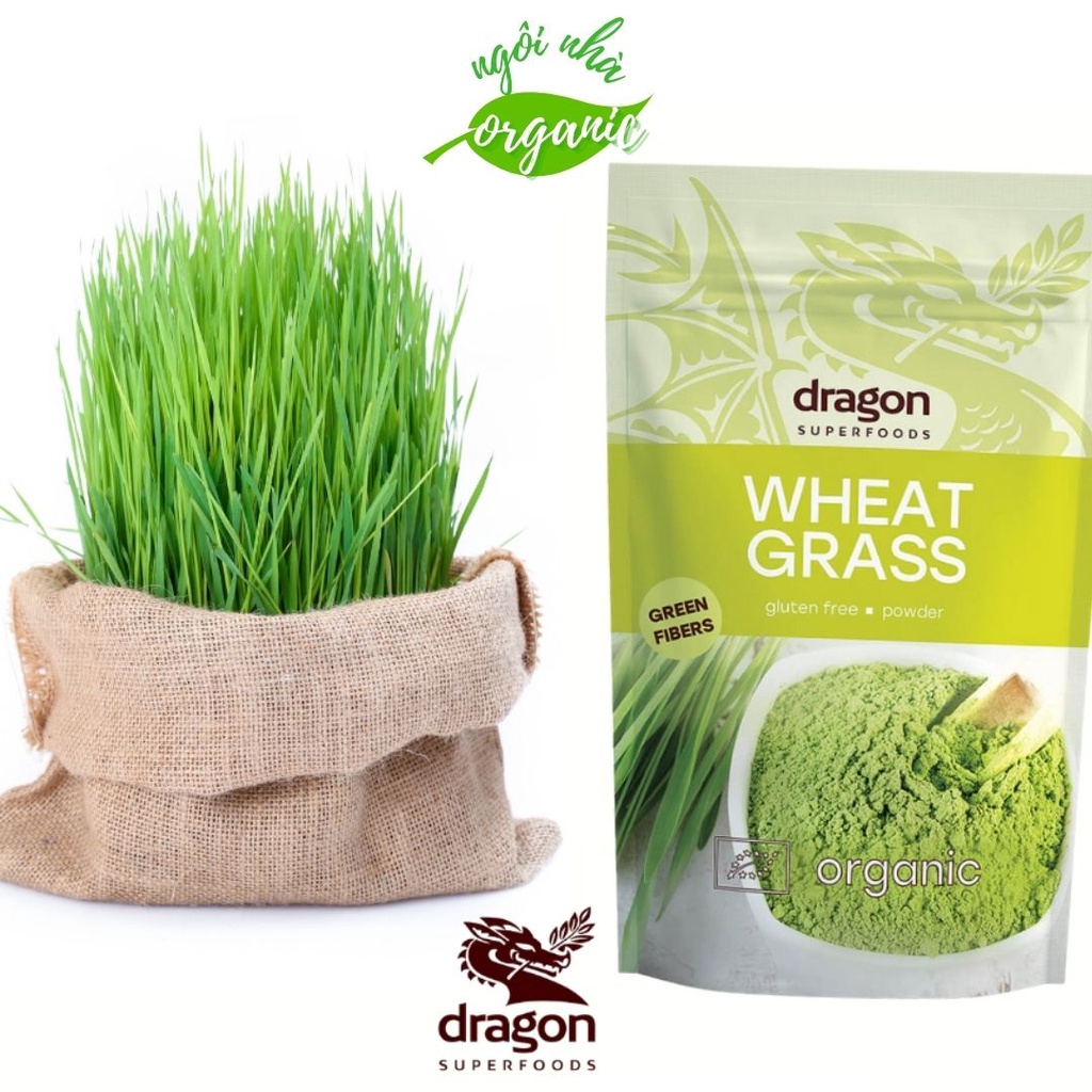 Bột cỏ lúa mì hữu cơ 150g Dragon SuperFoods Organic WheatGrass Powder