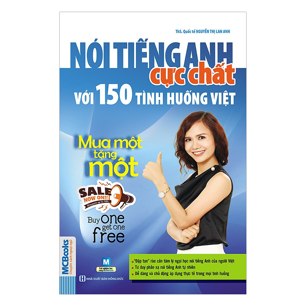 Sách - Nói tiếng Anh cực chất với 150 tình huống Việt Mua 1 tặng 1 - Buy one get one free