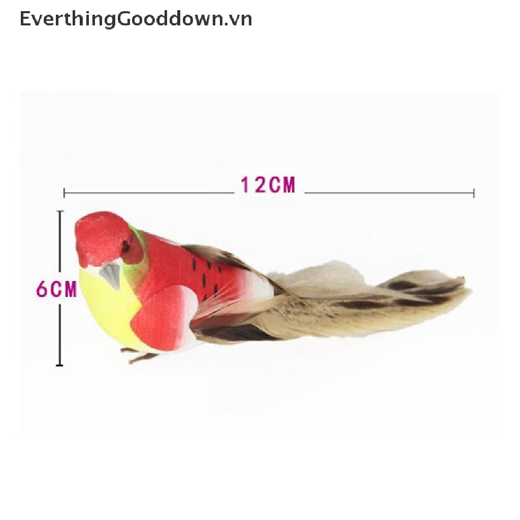 Everthinggooddown 1 Chú Chim Nhân Tạo mini Có Lông Vũ Dùng Trang Trí Vườn Nhà