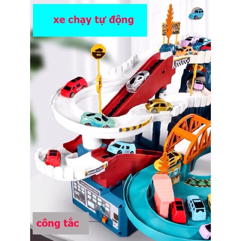 Xe ô tô chạy tự động bộ đường hầm khủng Long, sư tử, gara 🚗