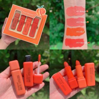 Set son Kiss Beauty Matte Đào 4 cây