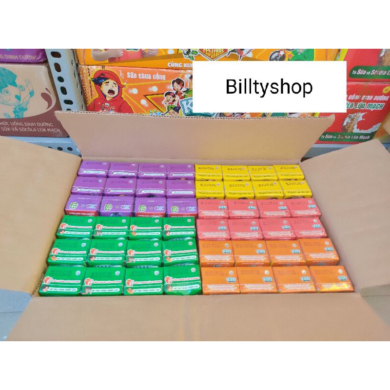 Thùng sữa kun hộp mix vị 110ml: cam, dâu,nho ,nhiệt đới,socola