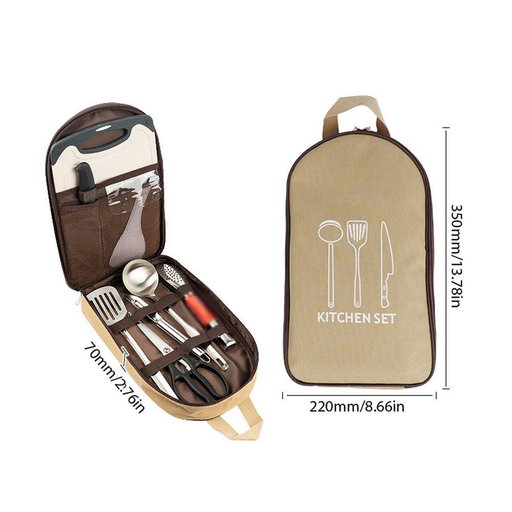 Bộ Dụng Cụ Bàn Ăn DARON DARON ​Túi Đựng Dụng Cụ Nấu Ăn Sức Chứa Lớn Chống Nước Có Khóa Kéo Cho Hoạt Động Ngoài Trời