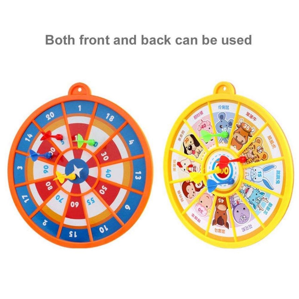 Đồ chơi bảng phi tiêu nam châm 2 mặt kèm 3 tiêu, đường kính 30 cm cho bé