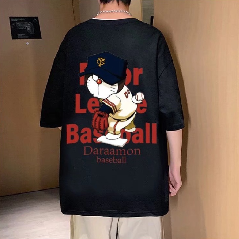 Áo Thun Tay Ngắn Dáng Rộng In Họa Tiết Hoạt Hình Phong Cách Hàn Quốc Thời Trang Mùa Hè Cho Nam Và Nữ Size M-8XL