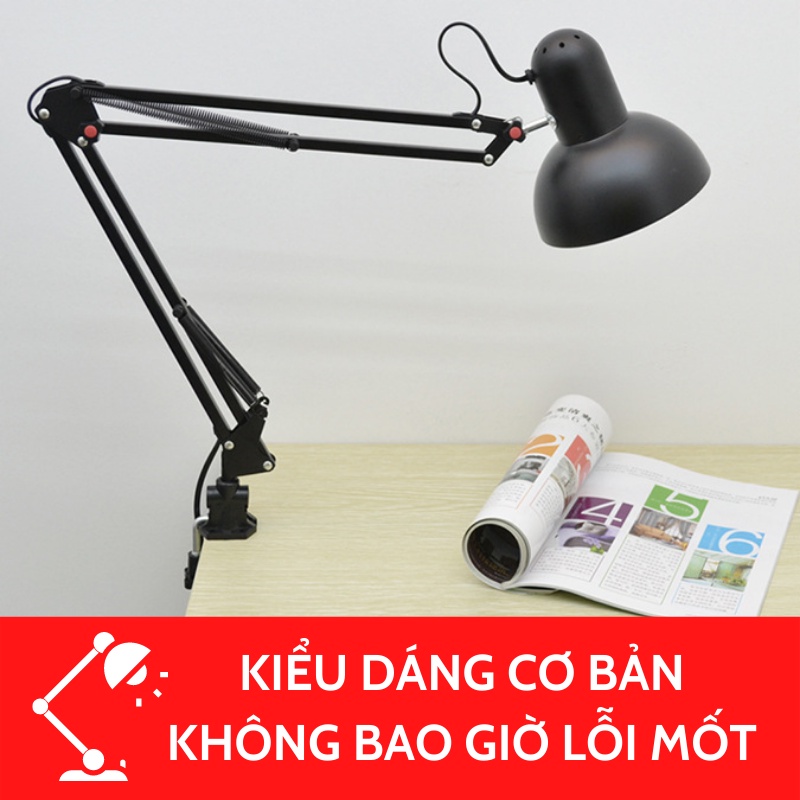 Đèn Kẹp Bàn làm việc xoay linh hoạt 360 độ, điều chỉnh độ cao tuỳ ý- kích thước 95cm
