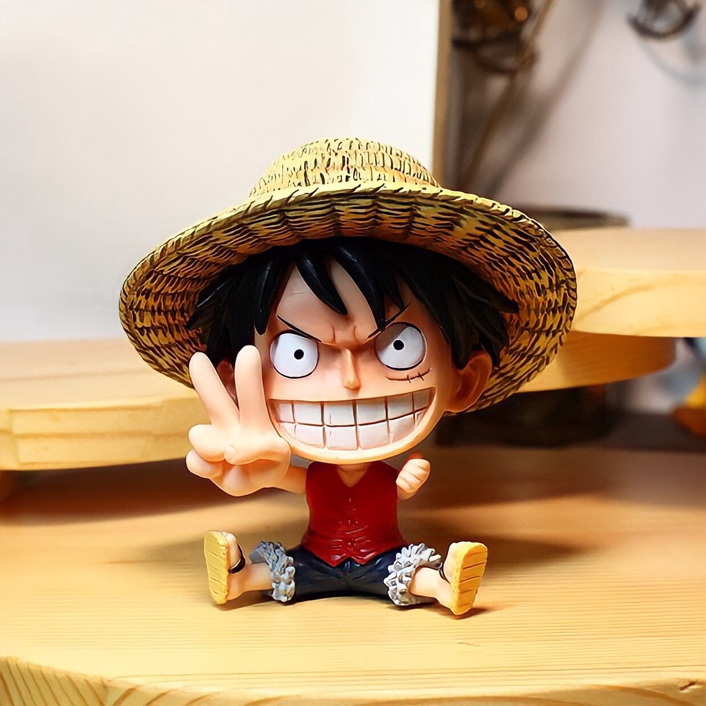 Mô hình One Piece chibi Luffy Zoro Sanji Ace Sabo Robin Choper cao 8-12cm, mô hình anime đảo hải tặc, figure one piece