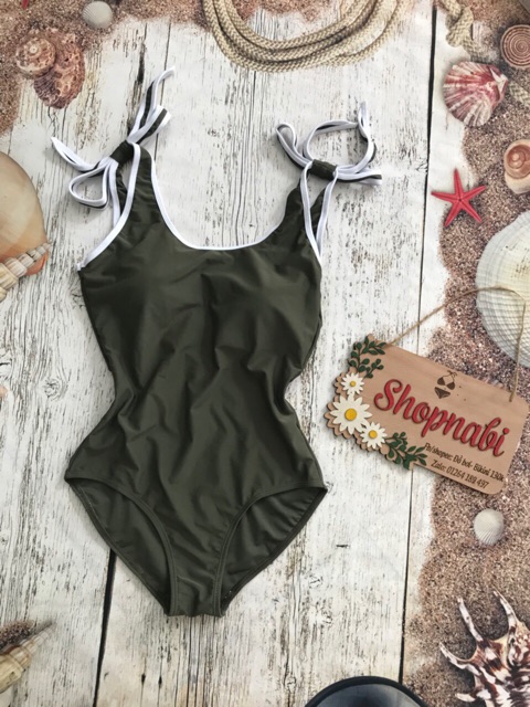 Bikini 1 mảnh nơ vai dễ thương, có 4 màu
