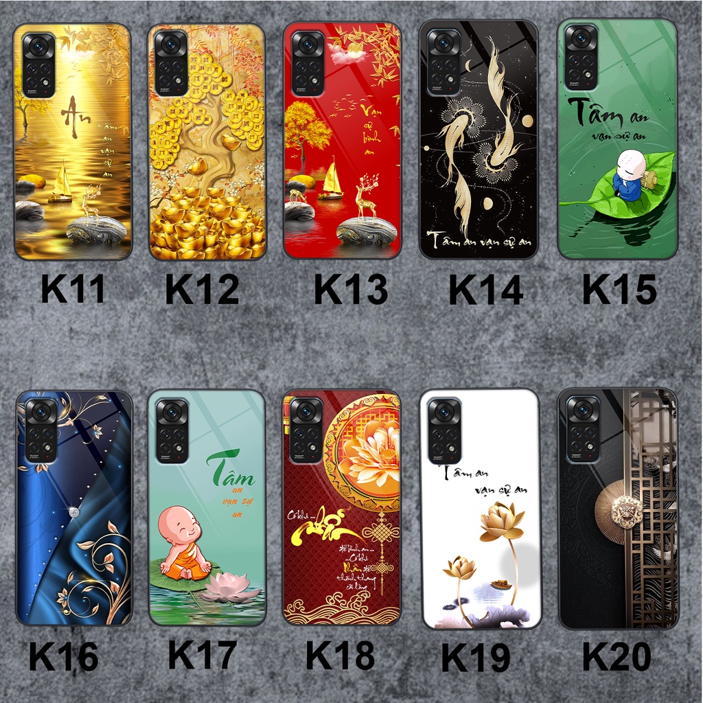 Ốp lưng KÍNH Xiaomi REDMI NOTE 11 4G/  NOTE 11S / REDMI NOTE 11 PRO 5G in hình TÂM AN VẠN SỰ AN-TÀI LỘC -SIÊU RẺ-BỀN-ĐẸP