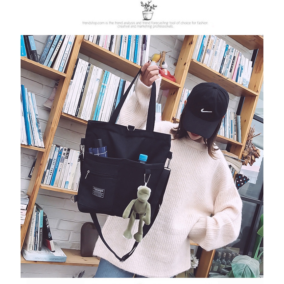 Túi Xách Nữ Vải Canvas Cỡ Lớn Thời Trang Hàn Quốc Xinh Xắn