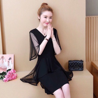 Đầm xoè phối lưới M/L/XL/2XL
