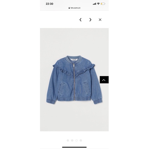 Bomber demin jacket bé gái