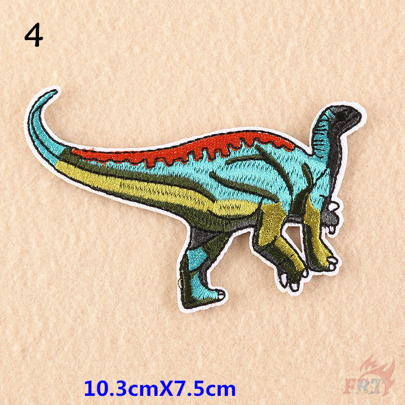 1 sticker thêu hình khủng long ủi lên quần áo