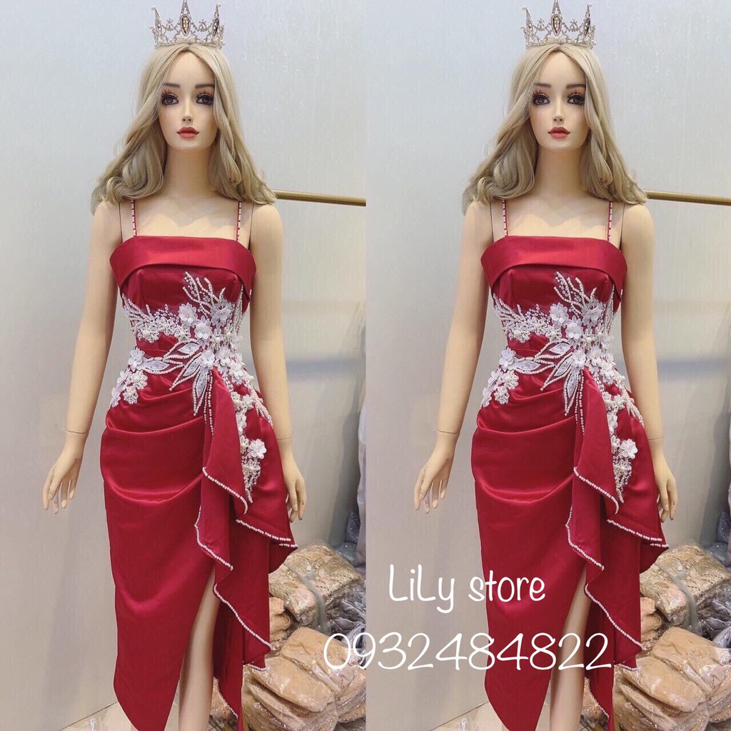 ẢNH THẬT 1000%  ! Đầm  2 TẦNG ĐÍNH HOA THÊU ĐÁ, NGỌC (ảnh thật )