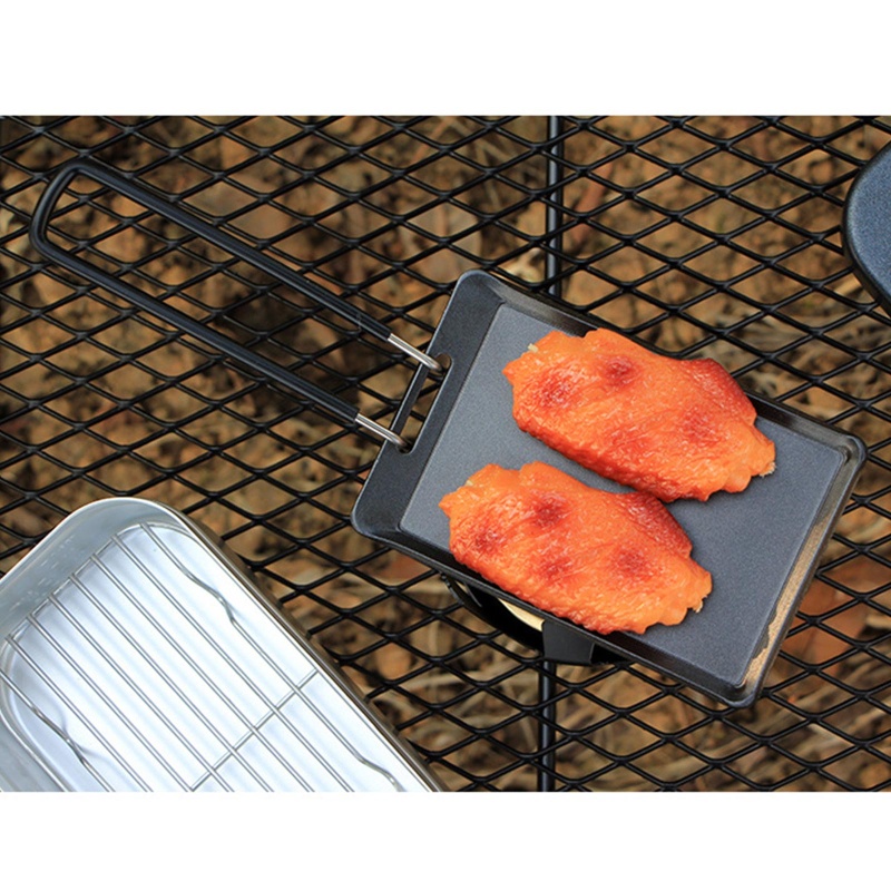 Chảo Nướng BBQ Mini Chống Dính Với Tay Cầm Có Thể Gấp Gọn Tiện Dụng