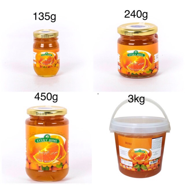 Mứt Cam 4 size, Nhập Khẩu Malaysia, Everyhome - Công ty EU Food VN