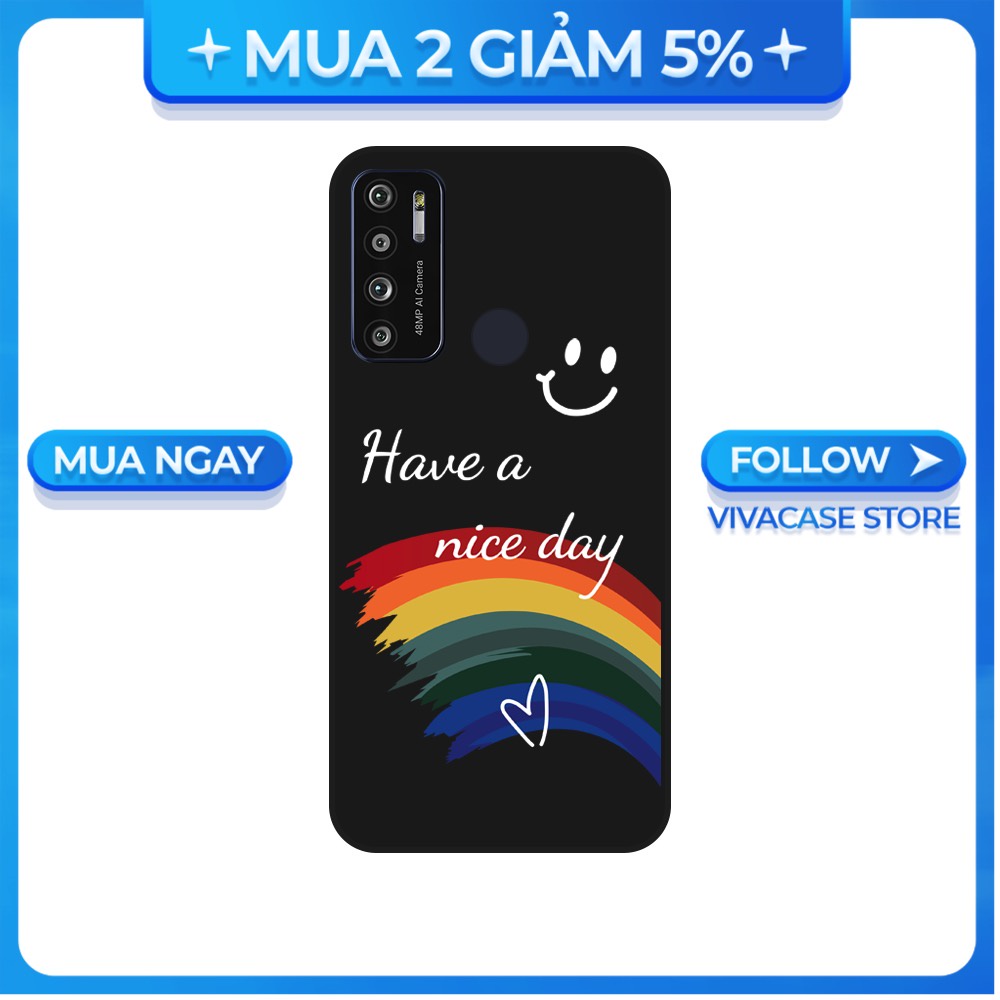 Ốp lưng Vsmart Joy 3/Joy 4/Active 3/Bee 3/Live/...dẻo đen hình Nice day