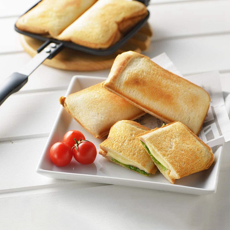 Chảo Nướng Bánh Mì Sandwich Bằng Nhôm Chống Dính Có Thể Tháo Rời Tiện Dụng