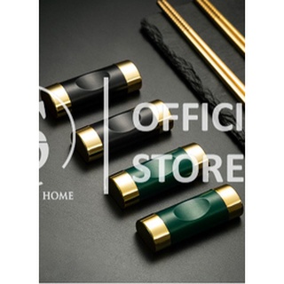 Bộ 4 đế gác đũa muỗng louisa mạ vàng, gác đũa sang trọng tinh tế đẳng cấp, gác đũa màu đen xanh lá