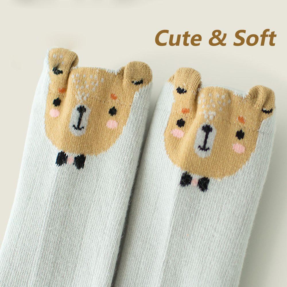 Set 3 Đôi Tất Cotton Chống Trượt Họa Tiết Hoạt Hình Xinh Xắn Cho Bé Sơ Sinh MIHAN1