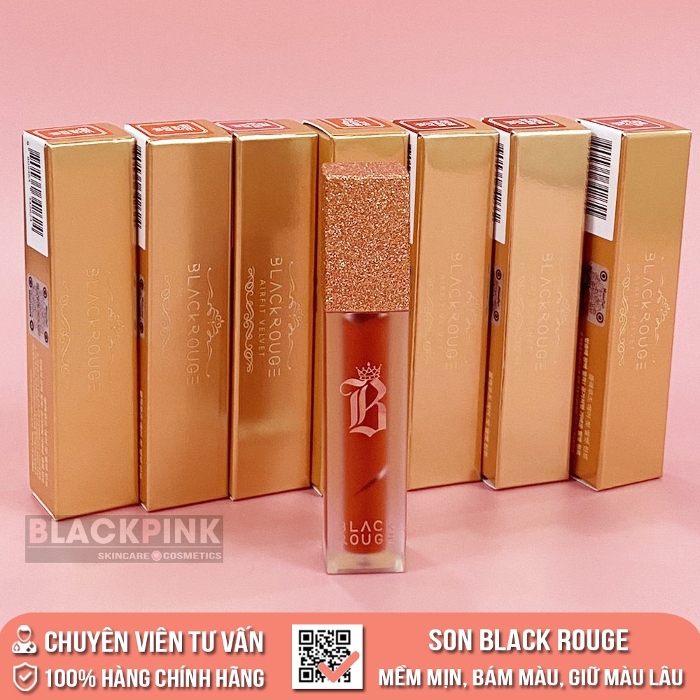 Son Kem Lì Black Rouge Ver 7 Air Fit Velvet Tint Velvet Crown, chất son lì không trôi, mịn môi không vón cục, không chì | BigBuy360 - bigbuy360.vn
