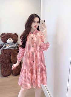 Đầm baby doll caro 💞💞💞gb