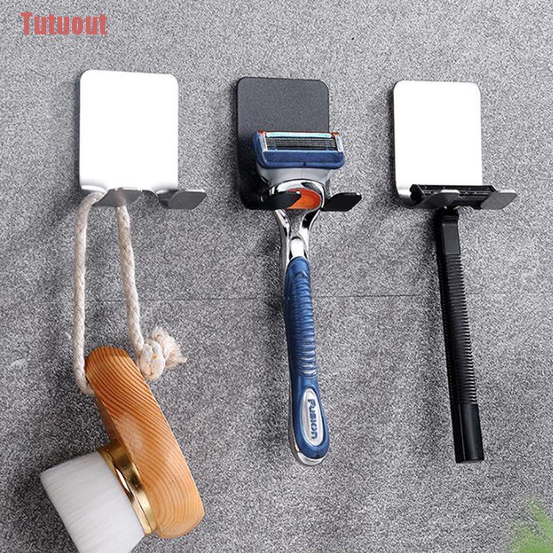 Bộ 2 Giá Đỡ Dao Cạo Râu Gắn Tường Không Cần Khoan Lỗ Tiện Dụng Cho Nhà Tắm