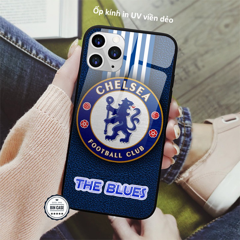 ⚽Ốp Lưng Logo Chelsea In Giả Da Cực Đẹp ⚽The Blues Thiết Kế iphone 13 12 11 Pro Max 6s 6 7 8 Plus X Xr Xs Max BONGDA097