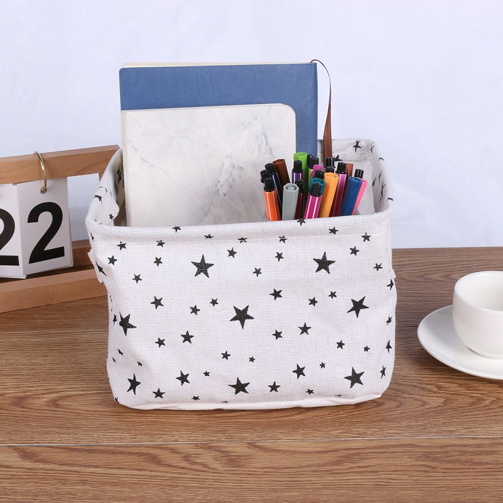 Hộp đựng đồ bằng vải linen cotton có thể gấp gọn tiện dụng cho gia đình