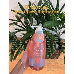 Sữa tắm tinh chất hương đào Welcos Around Me Hàn Quốc 500ml