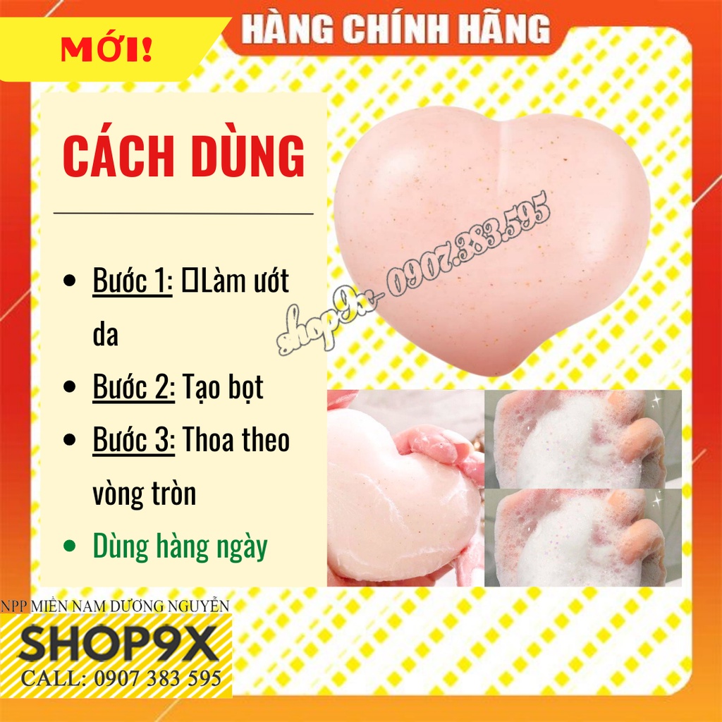 Xà Phòng Giảm Thâm Dưỡng Sáng Mông Pelican For Back 80g Trái Đào