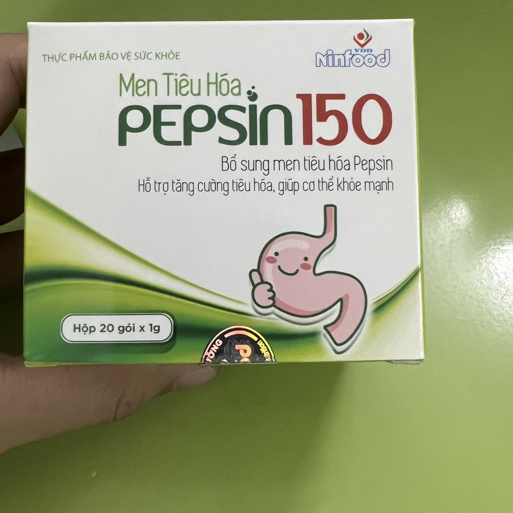 MEN TIÊU HOÁ PEPSIN 150 CỦA VIỆN DINH DƯỠNG NINFOOD DẠNG BỘT VỊ DÂU DỄ UỐNG GIẢM ĐẦY BỤNG KHÓ TIÊU