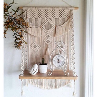 Kệ trang trí kệ treo tường kệ treo dây macrame handmade độc đáo
