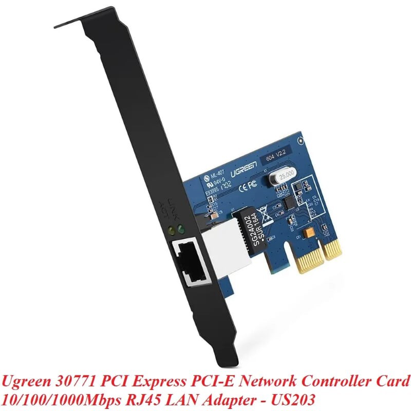 Ugreen 30771 card mạng PCI-e 1x Gigabit 10 100 1000 Mbps US230 | BigBuy360 - bigbuy360.vn