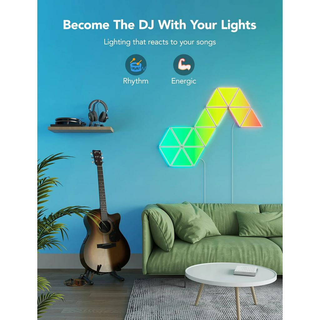 Đèn LED tam giác Govee Glide Triangle Light Panels H6067 | Thiết kế tinh tế, hiện đại và thông minh
