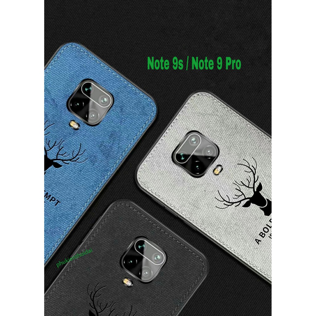 Ốp lưng Redmi Note 9s / Note 9 Pro chống sốc vải đầu hươu thời trang 1